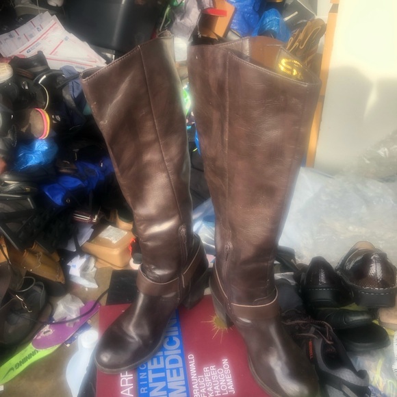 SBICCA of California Brown Leather Ridding side zip boots Size 8.5 - Picture 10 of 14